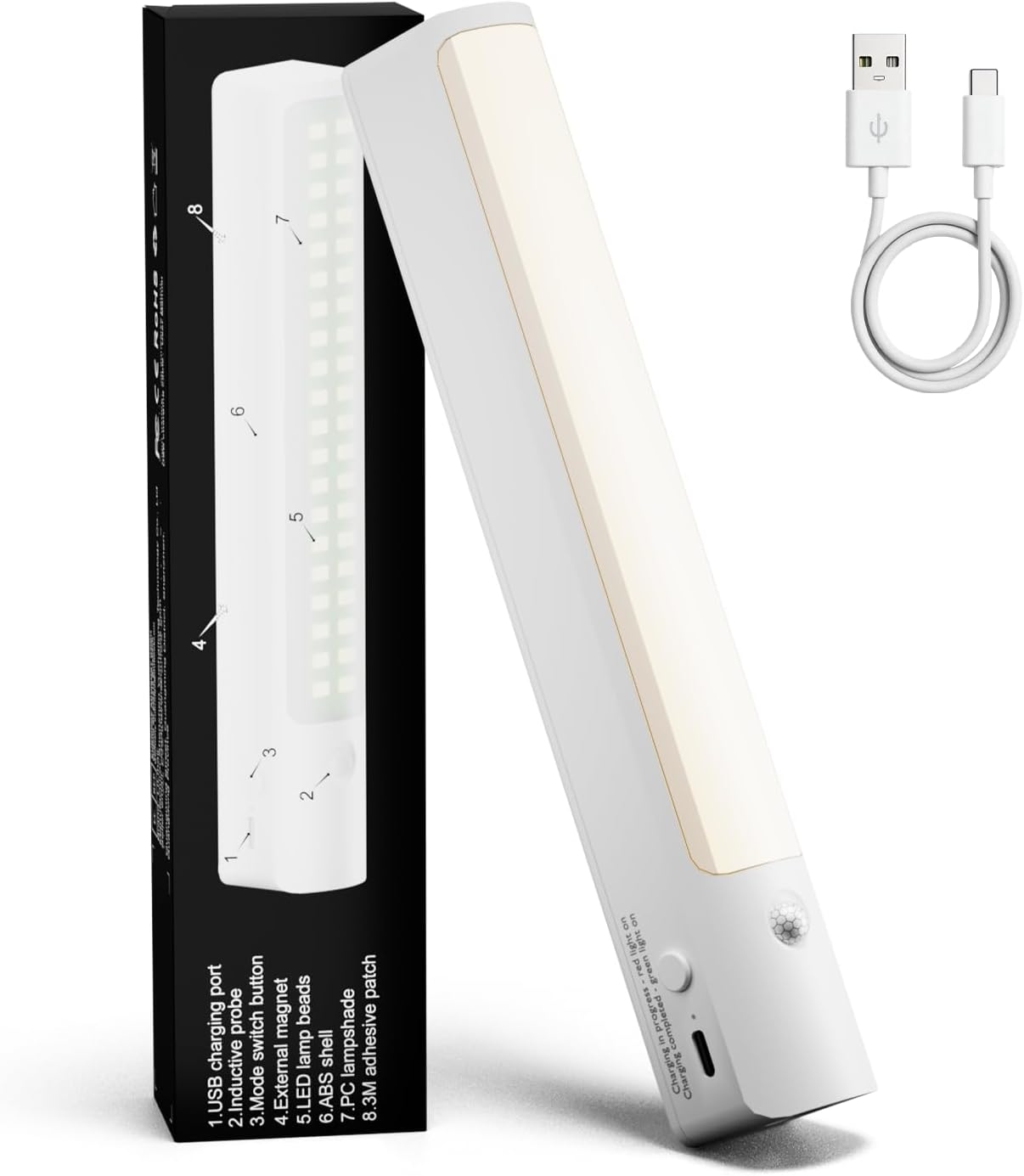 Under Cabinet Motion Sensor Light - Rechargeable USB-C Magnetic LED