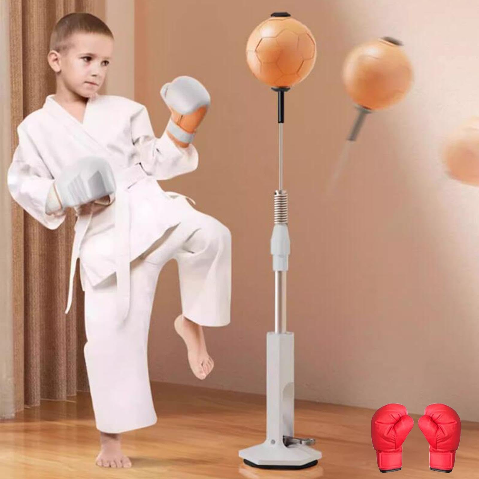 Sac de Frappe autoportant avec Support, Hauteur réglable pour Hommes et Femmes, idéal pour l'entraînement à Domicile (Boxe, MMA, Arts Martiaux,