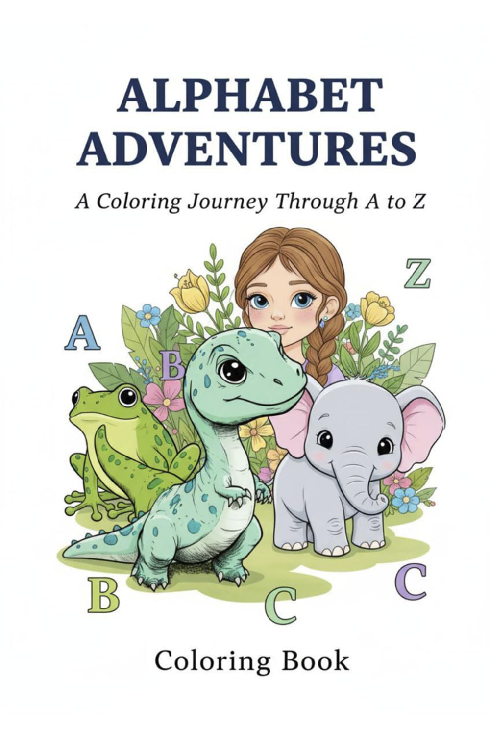 Alphabet Adventures Coloring Book: Learn the ABCs with Fun Animals and Engaging Pictures