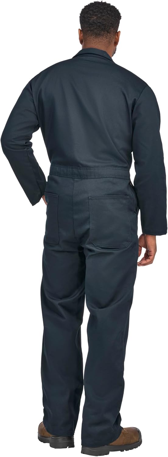 Bulwark FR mens Flame Resistant 9 Oz Twill Cotton Classic Coverall With Hemmed Sleeves - Image 2