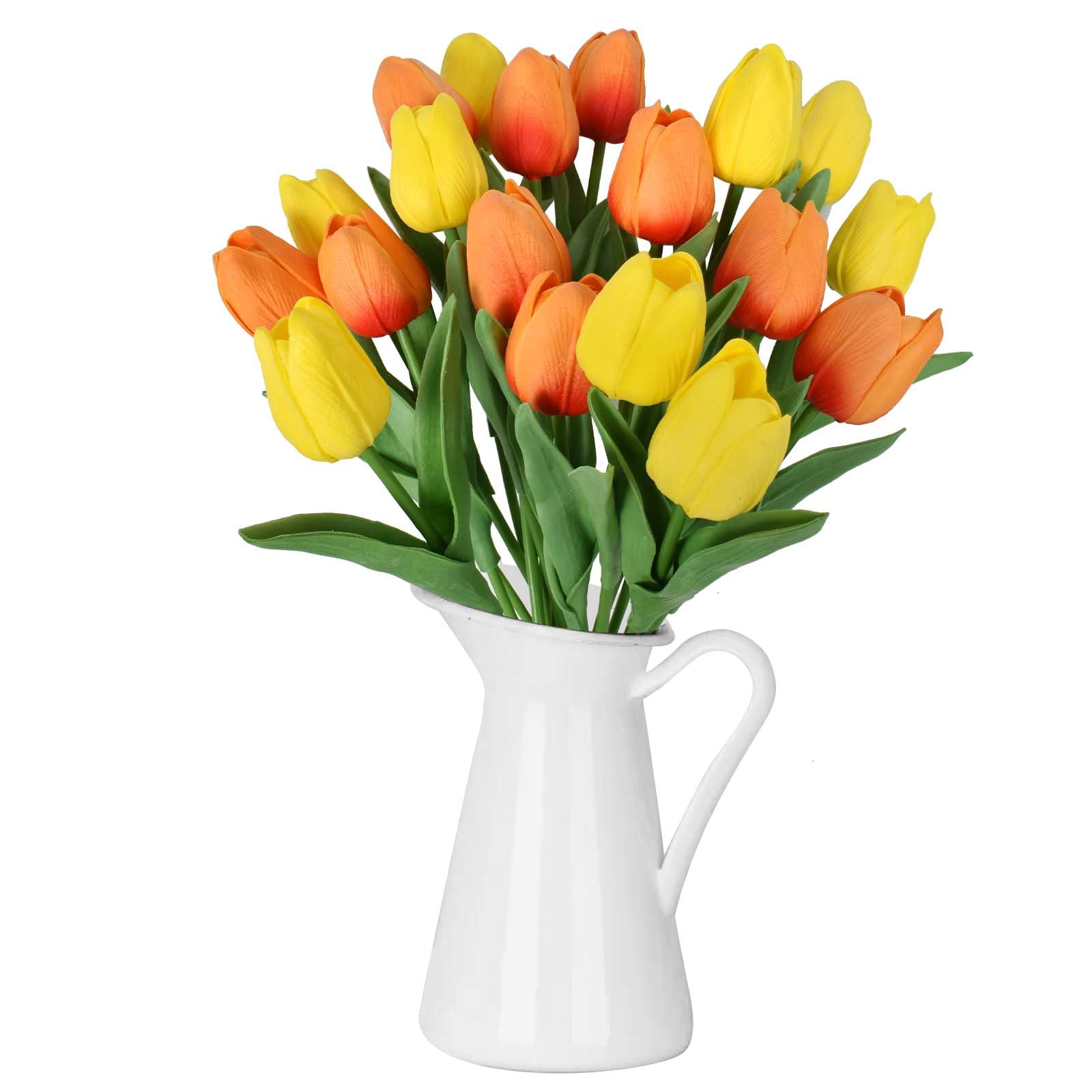 Sztuczne tulipany, lateksowe, 20 szt., sztuczne tulipany, jedwabne tulipany, materiał prawdziwy w dotyku, na wesele, do domu, biura, pokoju, hotelu, dekoracja i aranżacje kwiatowe