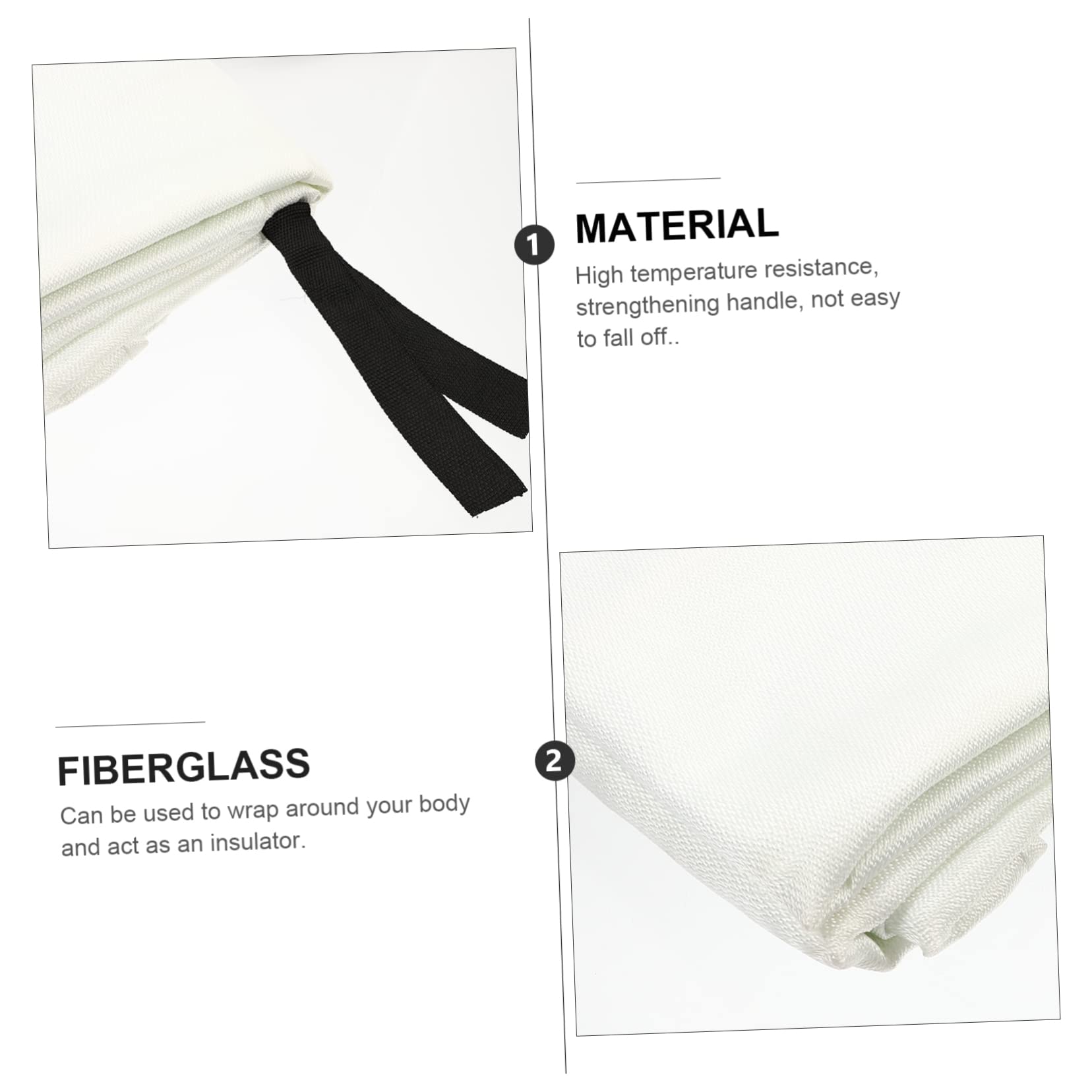 Anneome Manta Ignífuga De Emergencia 1.8m×1.8m De Fibra De Vidrio Resistente para Extinción De Incendios En Hogar y Camping Segura y Compacta