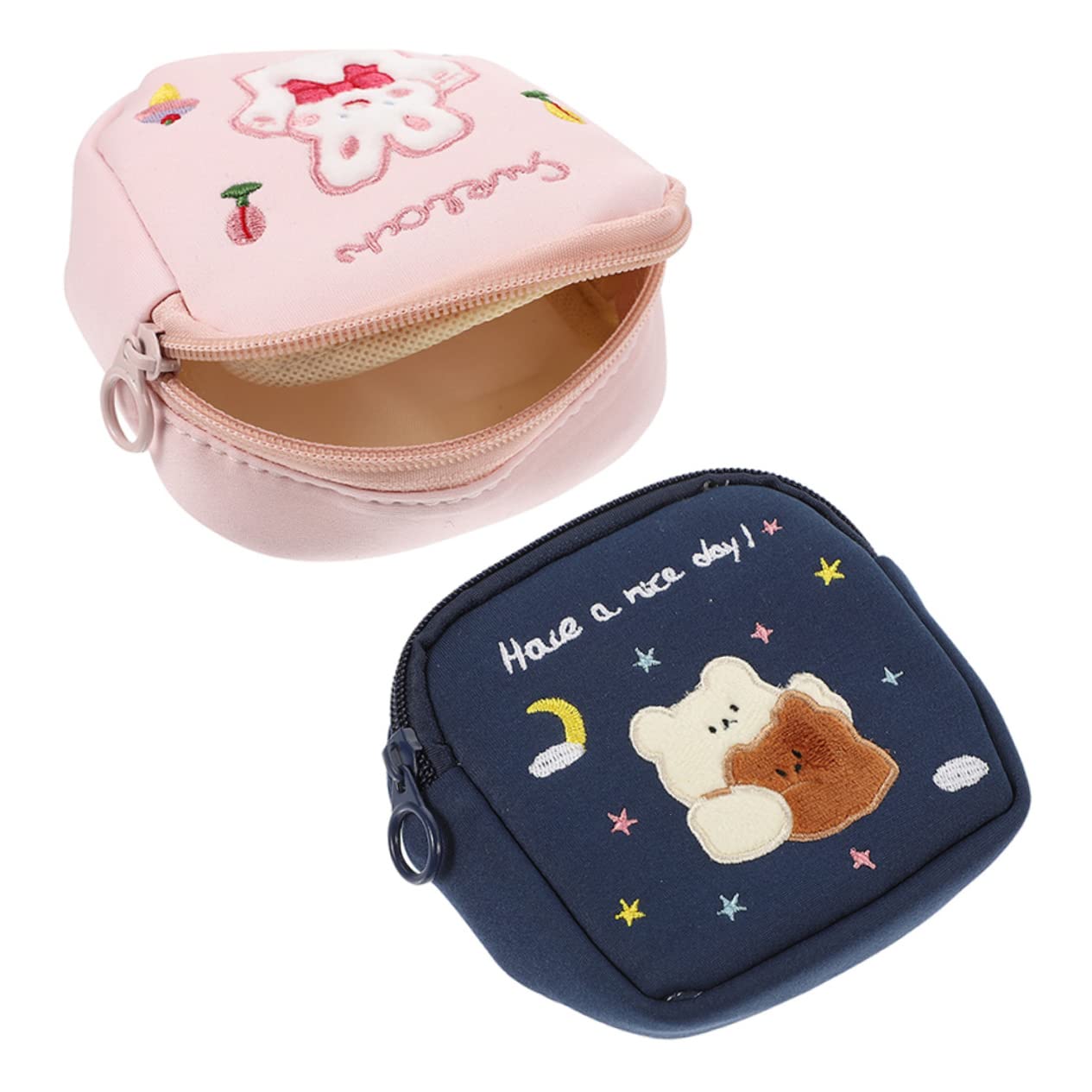 Didiseaon Dorable Sanitary Napkin Bag 2pcs Women's Period Bag Tampon Organizer for Bathroom Compact Portable and Wear-Resistant Material