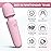 KINGWAND Handheld Personal Mini Massager - Waterproof, USB Rechargeable, 10 Vibration - Perfect on Back Legs Hand Pains and Sports Recovery(Light Pink)