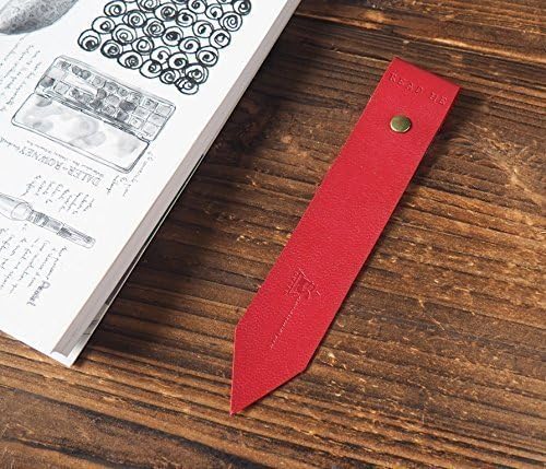 Leather Bookmark - Handmade Hand stitched Book Mark, Minimalist, Minimal, Book lovers gift, Readers gift #Red
