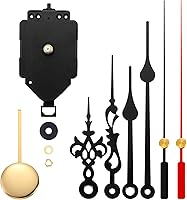 Hicarer Quartz Pendulum Clock Movement Kit - DIY Repair Replacement Parts with 2 Pairs Hands & Pendulum, Easy Battery Install