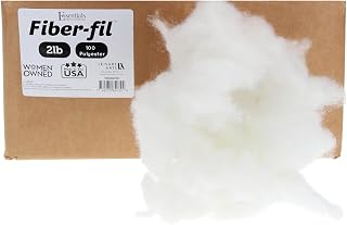 Essentials By Leisure Arts Polyester Fiber-Fil, Premium Fiber-Fil Stuffing, 2Lb/32Oz Box, High Resilience Polyfill for Filling Stuffed Animals, Crafts, Pillow Stuffing, Cushion Stuffing