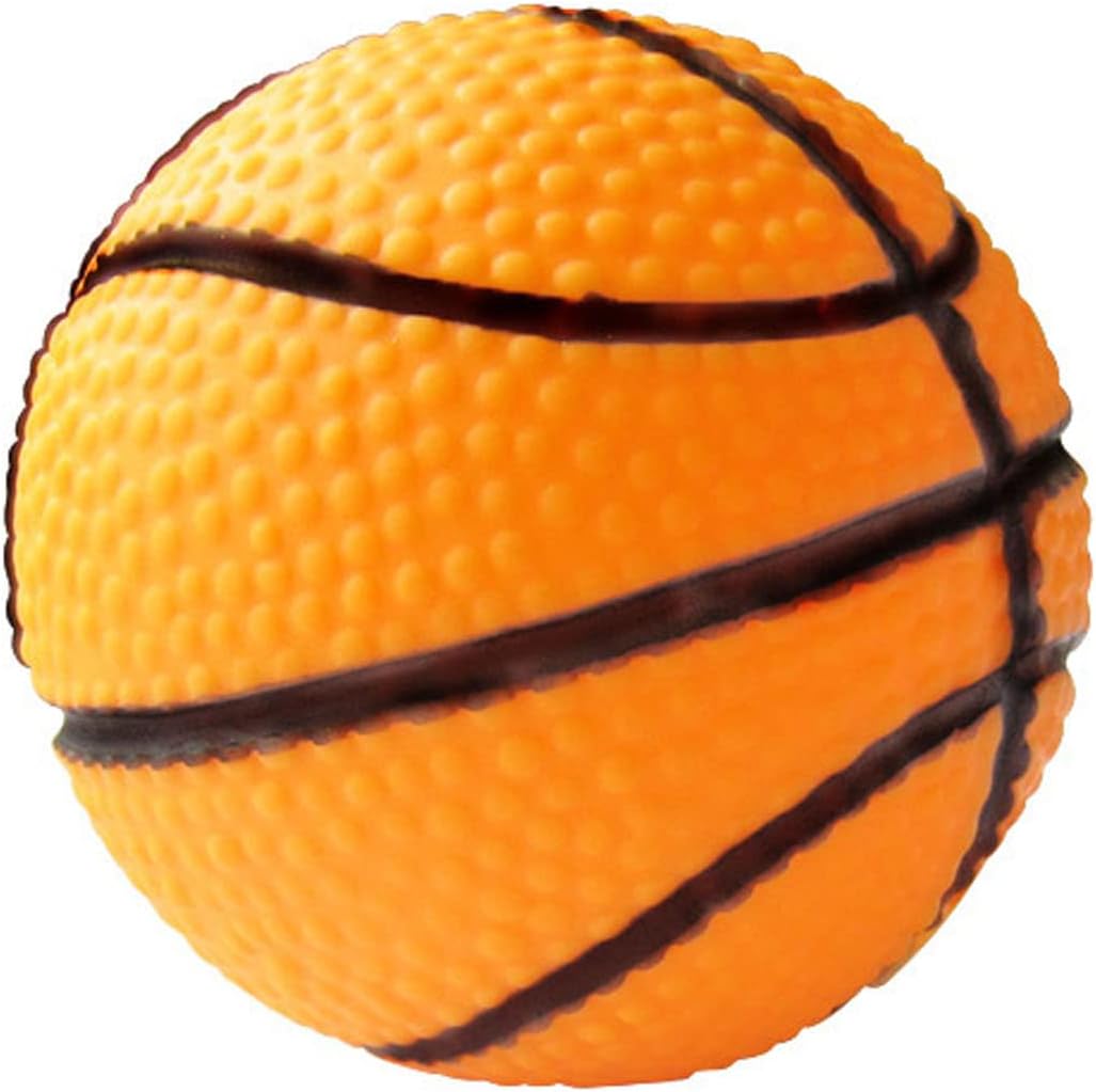 Pet Supplies WonMaiDangGX Squeaky Puppy Toy Basketball Shape Dog Chew