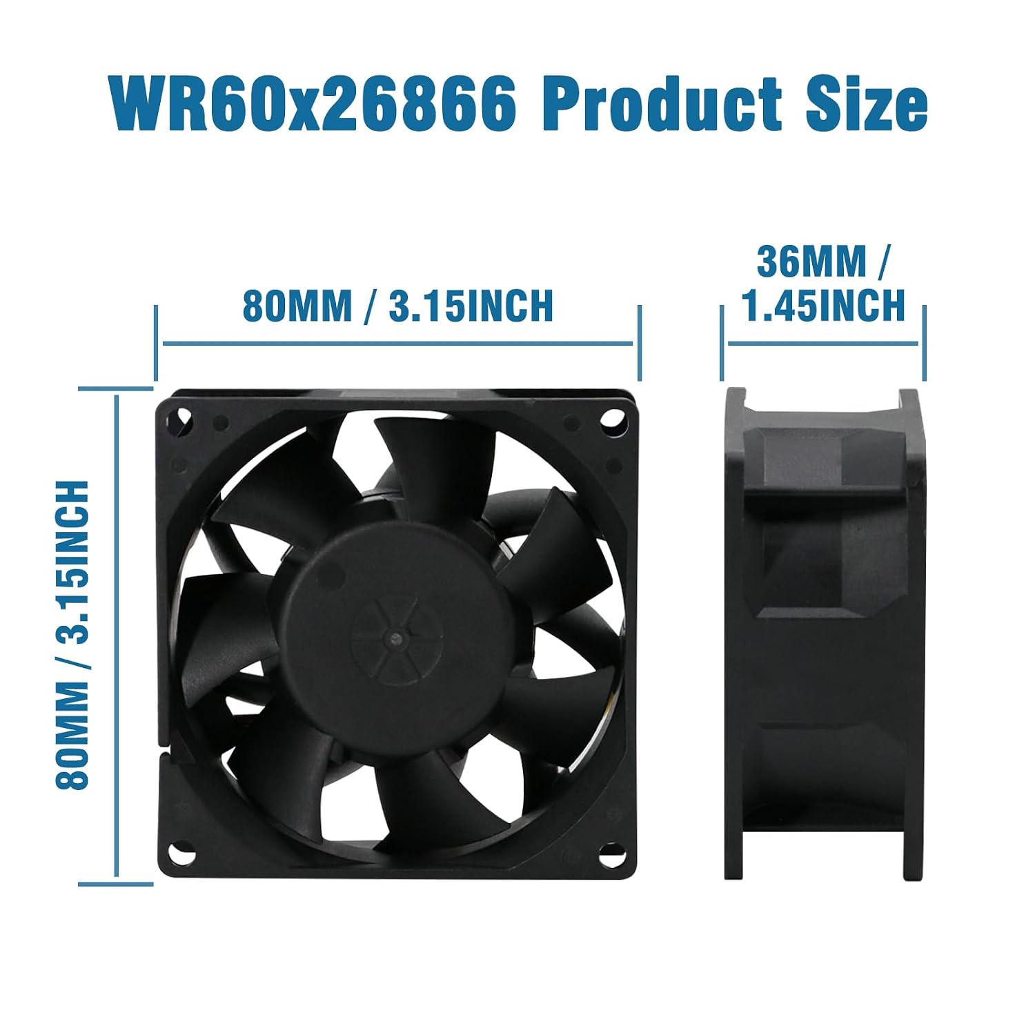 WR60X26866 Upgraded Refrigerator Evaporator Fan Motor, Suit for GE Refrigerator, Replaces V80E14MS2A3-57A611, WR60X26030, WR60X26033, WR60X10341, WR60X10356, WR60X10357, etc