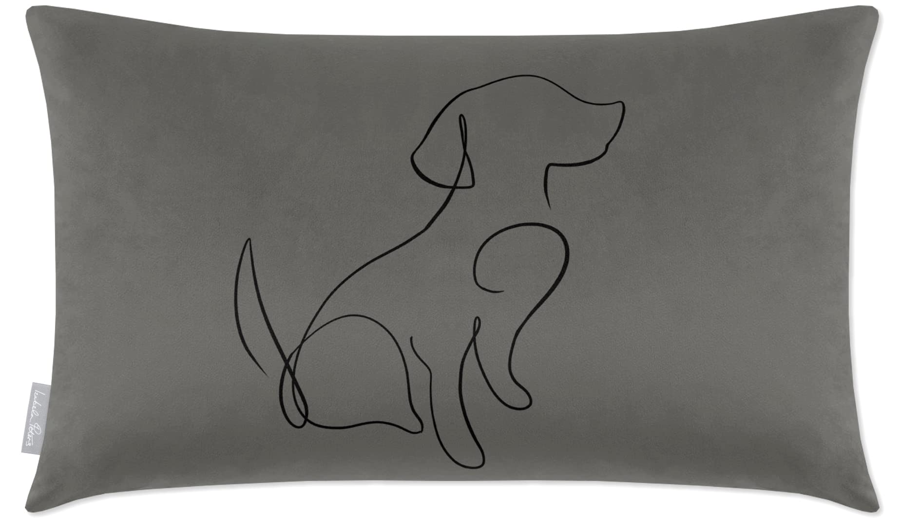 Izabela Peters Beluga Cushions With Covers Included, Filled Cushion, Eco-Friendly Velvet Cushions, 50 X 30 Cm, Dog - Chair Cushions, Sofa Cushions, Seat Cushions