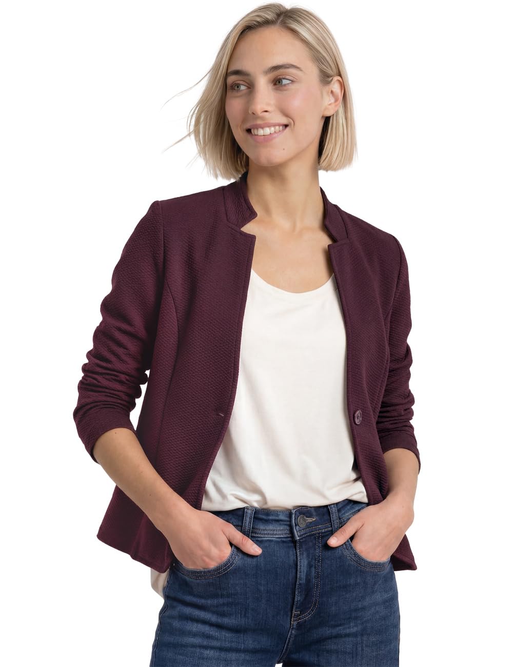 Street One Blazer with Lapel Collar and Structure Rustic Rouge 38
