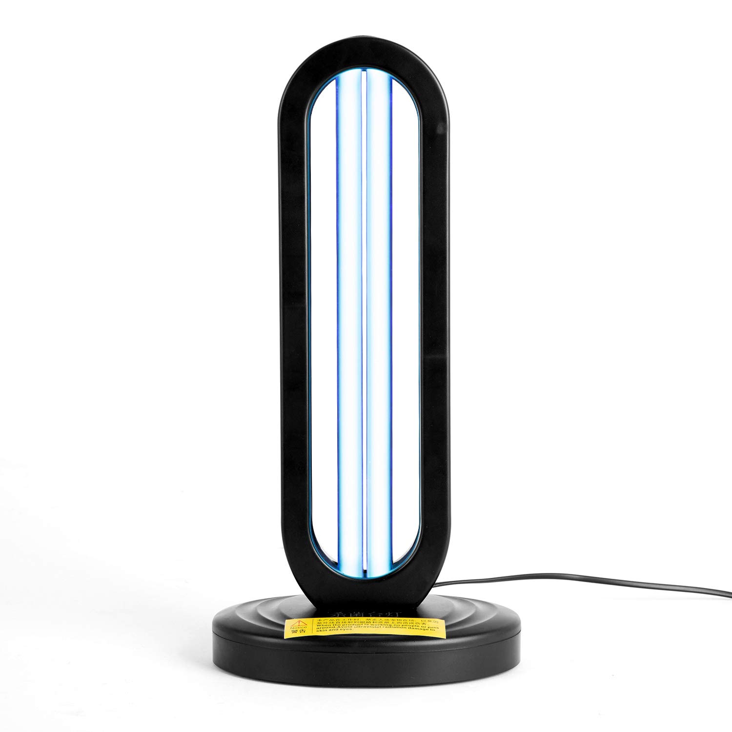 Lámpara de esterilizador UV de 38 W, sistema de purificación de aire portátil ultravioleta de cuarzo de ozono UVC Luz de escritorio con temporizador de control remoto