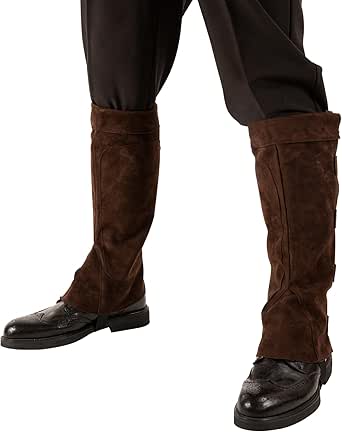AGDGV Pirate Boot Covers for Men, Medieval Renaissance Steampunk Faux ...