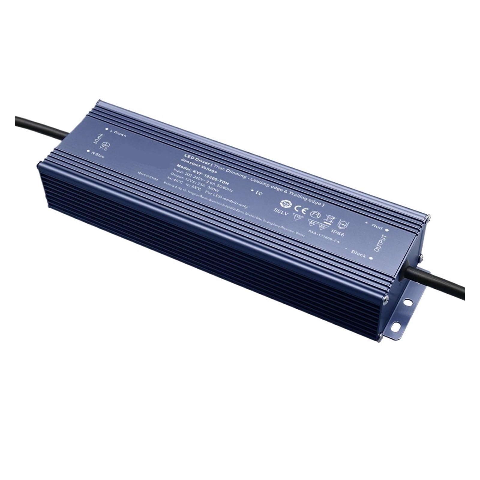 NVSFZGIYG 12v24v Light Strip Controller Transformer Constant Voltage Waterproof thyristor dimming led Driver Power Aluminum Shell(12V 25A 300W)
