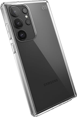 Speck Funda para Samsung Galaxy S23 Ultra Clear – Protección contra caídas, resistente a los arañazos y absorbente de golpes – Diseño delgado de