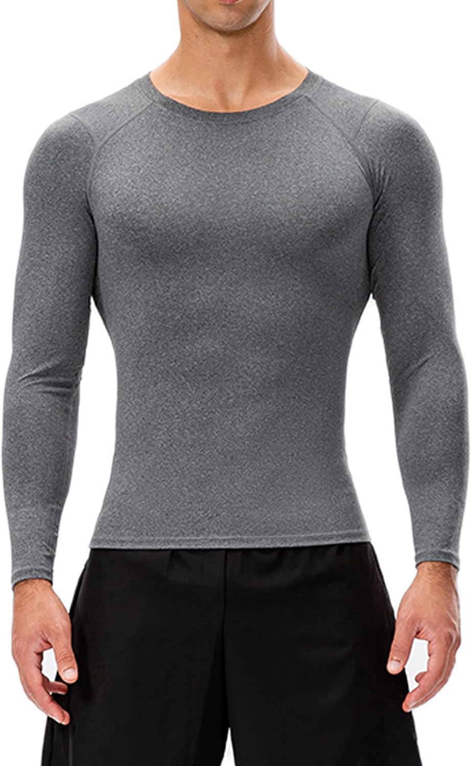 1/3 Pack Men's Compression Shirts Long Sleeve Athletic Workout Base Layer Quick Dry Fit Basketball Football Tops Undershirts - Image 2