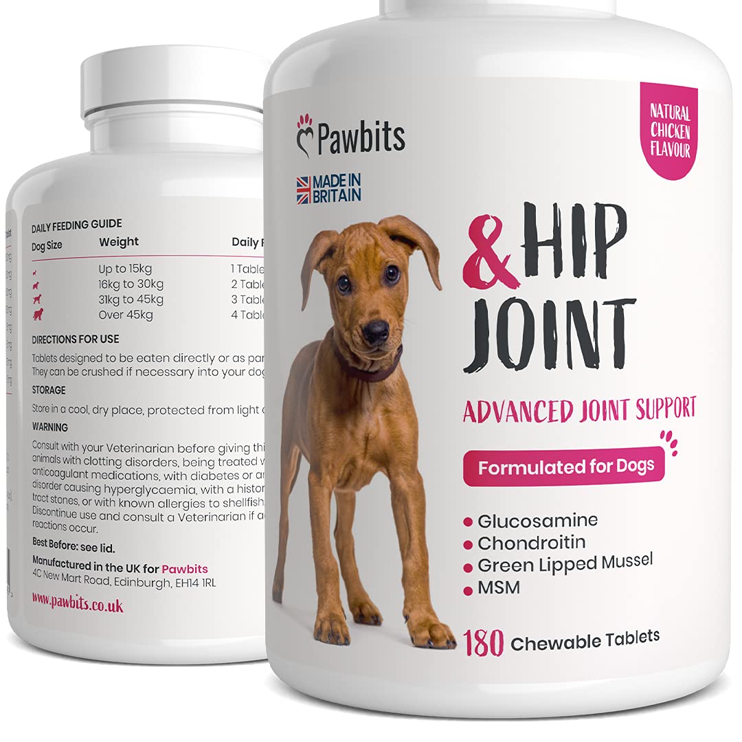 Buy Pawbits Hip & Joint Support for Dogs 180 Chewable Chicken Flavour