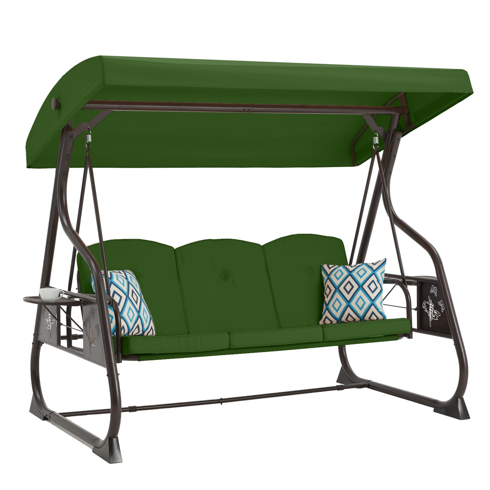 ꙳★*゜♻️ PATIO ꙳★*゜ Amazon.com: Yaheetech 3-Seat Outdoor Patio Swing Chair