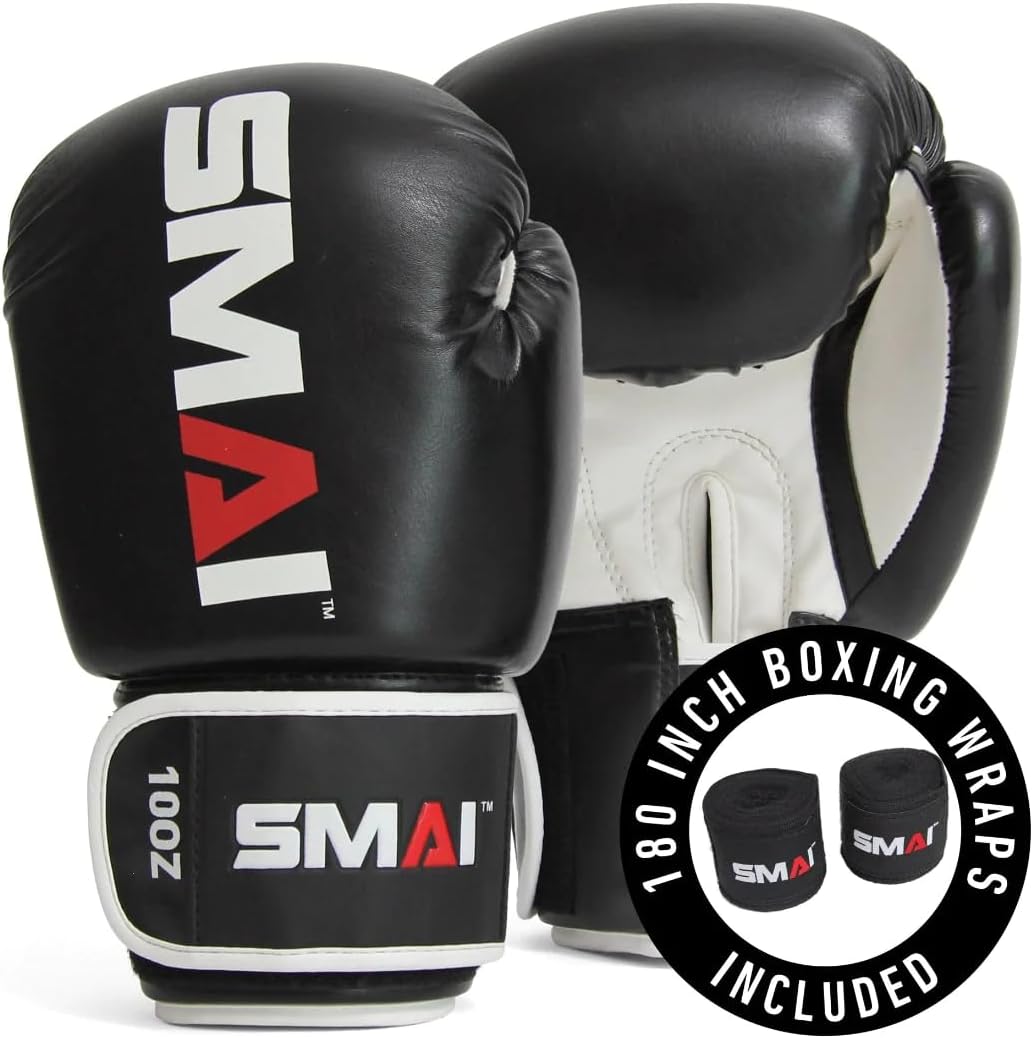 SMAI Leather Boxing Glove (14, Ounces)