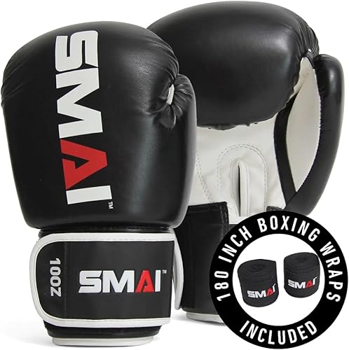 Miniatura 2 de SMAI Guante de boxeo de cuero (8 onzas)
