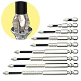 Professional 9-Piece PH2 Impact Driver Bit Set, High-Magnetic Screwdriver Bits, S2 Alloy Steel, 1-6 Inch Long Phillips Head, Universal Electric Drill Bits