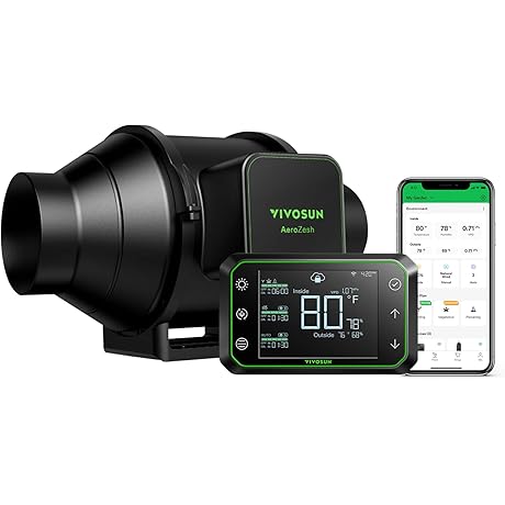 VIVOSUN AeroZesh S4 Inline Dryer Vent Booster Fan