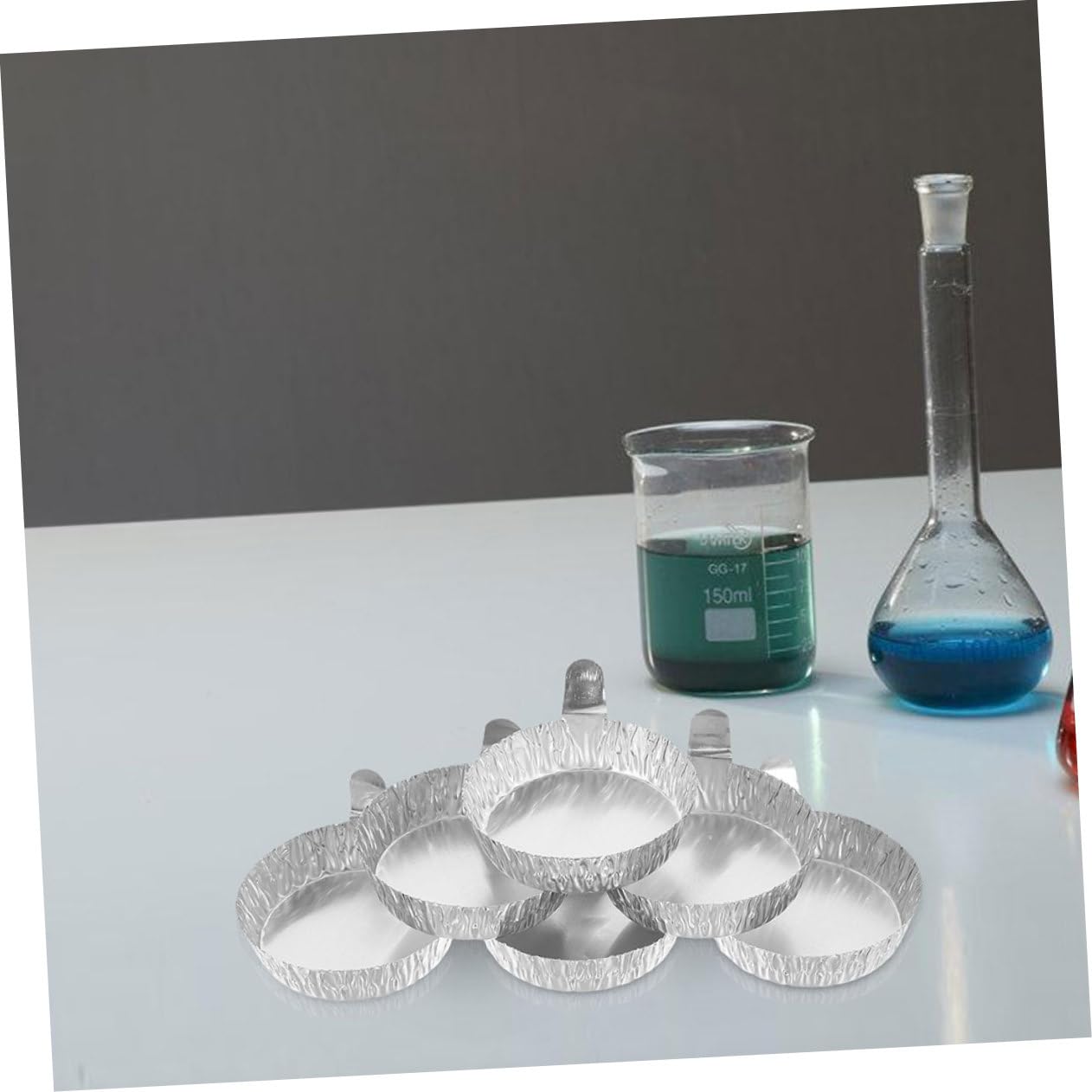 Laborwägeschalen Silber aus Aluminiumfolie 200 Stück 42ml