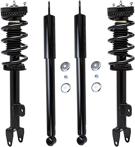 Detroit Axle - Amortiguadores de muelles helicoidales RWD para Dodge Charger 2012-2020, 2012-2019 Challenger 2 Amortiguadores delanteros completos