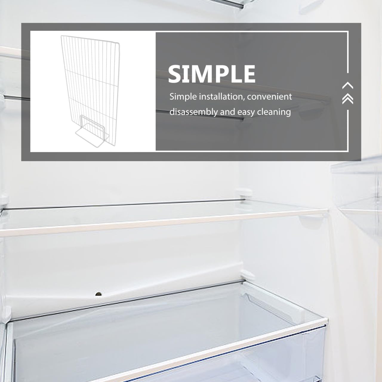 BESTYASH Freezer Partition Divider Chest Refrigerator Dividers 18.11X11.02X3.93In Wire Shelf Organizer for Home and Commercial Freezers Refrigerator Storage and Food Separation
