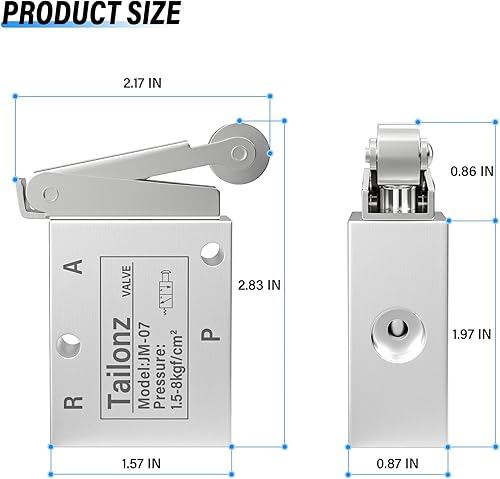 Miniatura 2 de TAILONZ PNEUMATIC Válvula electromagnética JM-07 del rodillo de la manera 1/4 de la manera de 2 posiciones 3