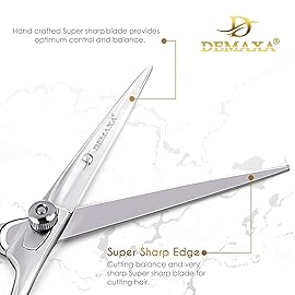 DEMAXA 6.5 Premium Hair Scissors Professionally Sharp Barber Shears - High Carbon Steel Hair Cutting Scissors with Smooth Sharp Edge Blades - Hair Trimming Shears for women Salon & Personal Use