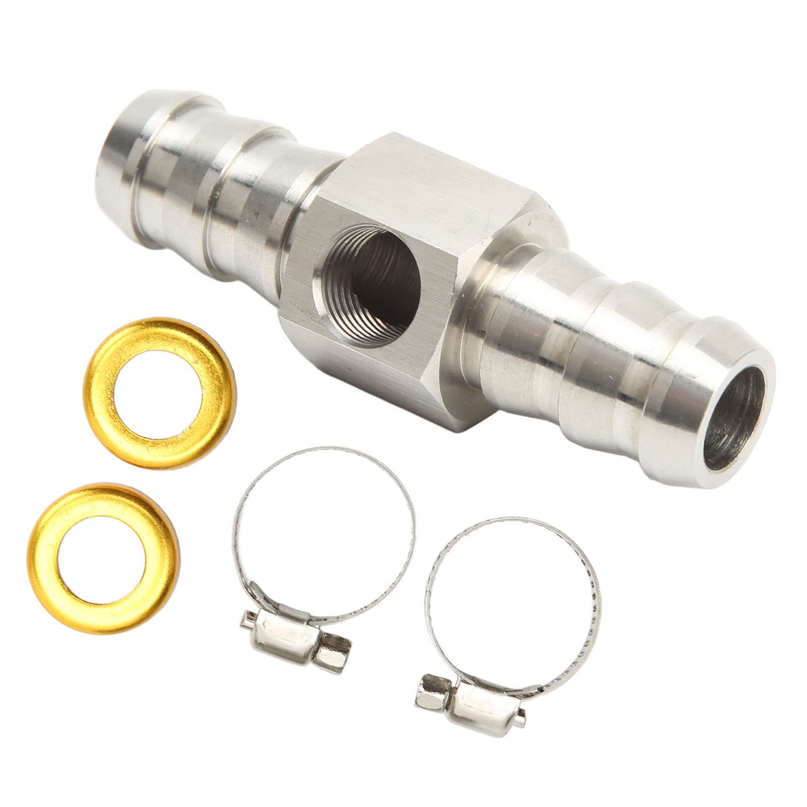 Raccordo a T per Manometro Tubo Carburante, Adattatore per Raccordo a T per Carburante Installazione Semplice Acciaio Inossidabile 304 per Refrigerante per Cambi (1/2 poll)
