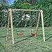 SavinOutdoor Altalena in Legno per Bambini Standard N.2 sedili Liberi Parco Giochi Giardino Esterno
