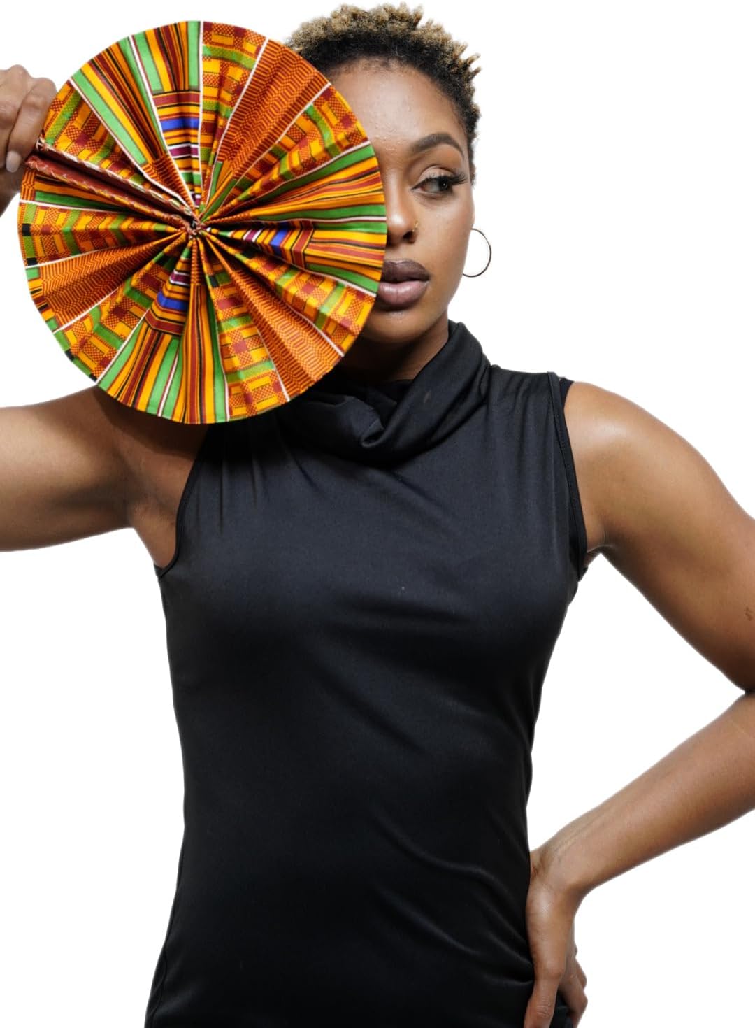 Kente African Print Foldable Hand Fan