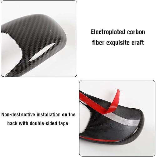 Miniatura 5 de CheroCar Cubierta de la perilla de la palanca de cambios para Jeep Grand Cherokee 2014-2015, para Chrysler 300C 2012-2014, accesorios interiores