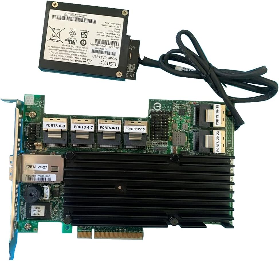 LSI MegaRAID MR SAS 928024i4e 24x Internal & 4x External Ports RAID