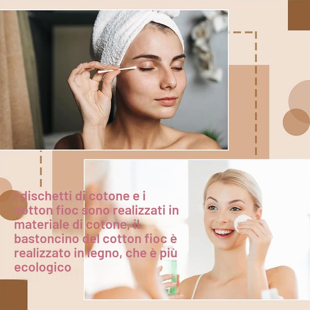 Hotel Vanity Set,Articoli da Toeletta Confezionati Singolarmente, Kit Hotel Vanity cn Tamponi di Cotone, Tamponi di Cotone,Filo Interdentale e Lima per Unghie,150 Pezzi