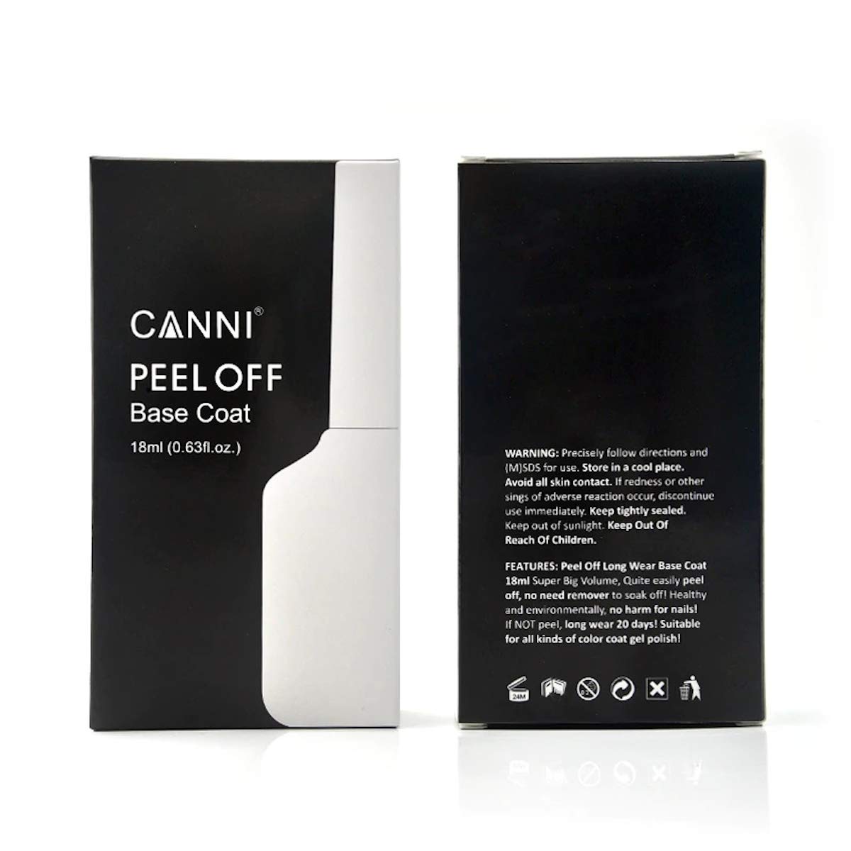 CANNI Base Coat 18ml UV Gel Peel off Base coat Soak Off LED Polish DIY at Home Salon Gifts for Women Girls 3