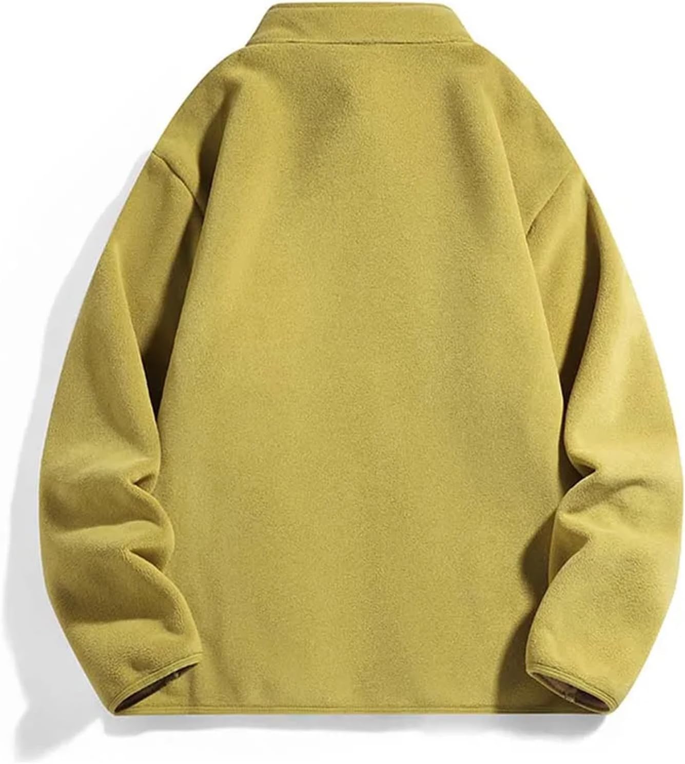Men’s Large Size Fleece Jacket Windproof Stand Collar Warm Winter Coat