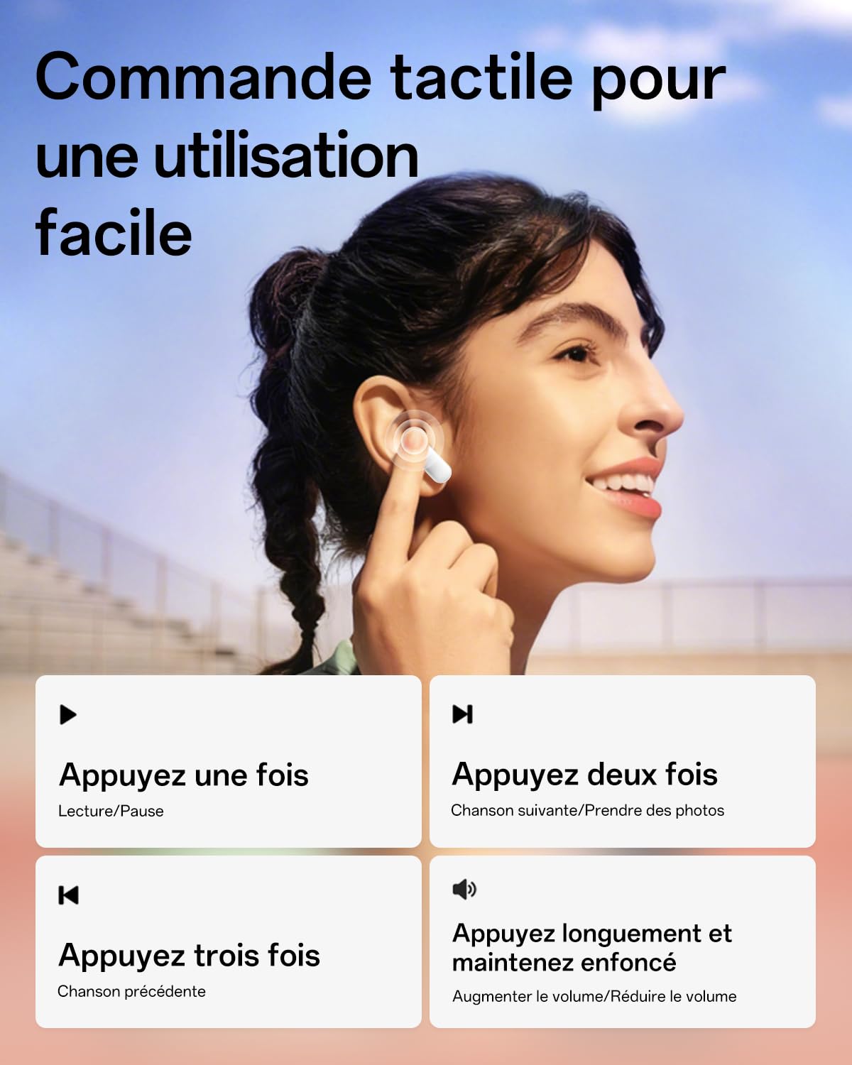OPPO Enco Buds3 Pro Écouteurs sans Fil véritables, Casque stéréo Intra-Auriculaires Bluetooth 5.4, Basses Profondes, réduction de Bruit, 54h d'écoute, Pilote Dynamique de 12,4 mm, IP55, White