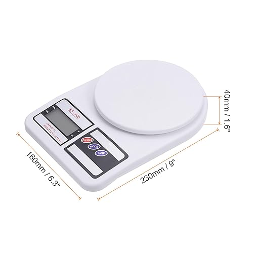 Miniatura 2 de HARFINGTON Báscula digital de precisión de 11.0 lbs0.04 oz para hornear cocinar, color blanco