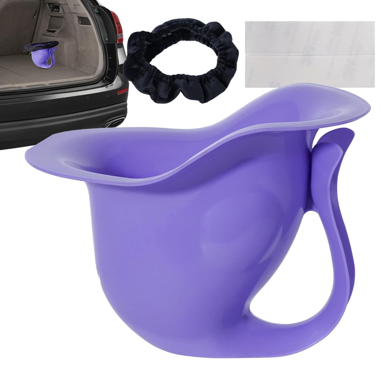 Mimoqk Tiny Portable Potty, Fish Shape Toilet, Top Hat Seat with Anti-Slip, Mini Toilet with Non-Skid Base for Travel, Children Bathroom Accessory, Cute Travel Potty for RV Outdoor