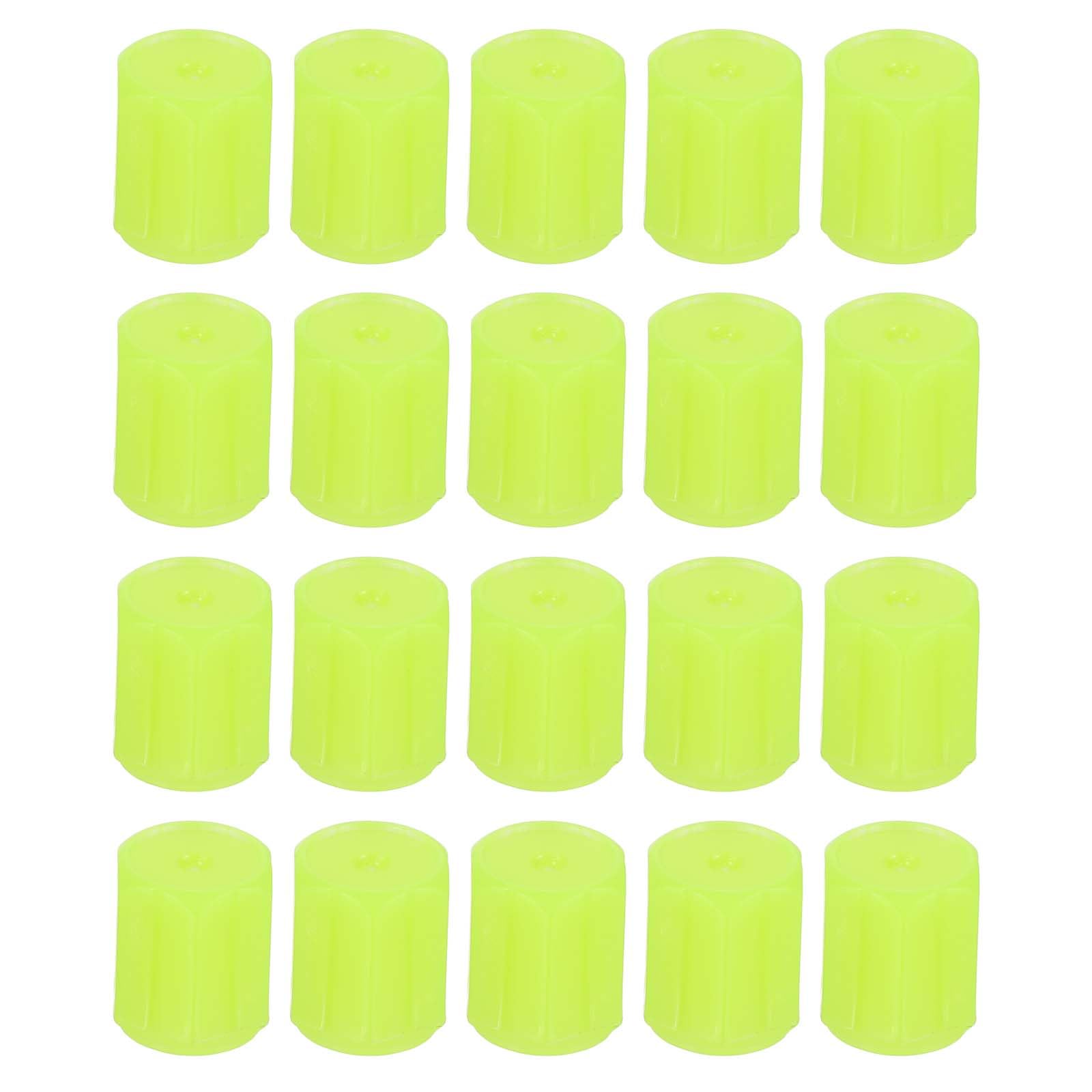 PATIKIL 20 PCS Tire Valve Stem Caps, 8MM Car Wheel Valve Cap Universal Air Valve Cover Vehicle Exterior Accessories for Car Bike Motorcycle Truck, Yellow