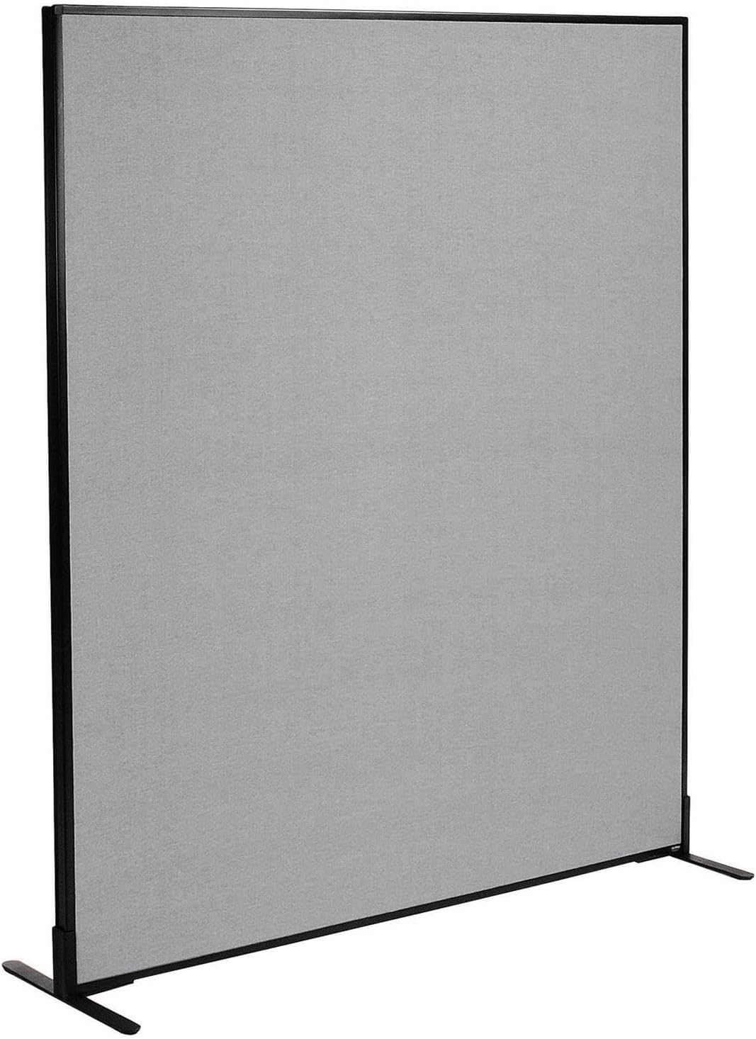 Freestanding Office Partition Panel, 60.25 Inch W x 72 Inch H, Gray, 1 Piece, Designed for Office Space Efficiency and Productivity