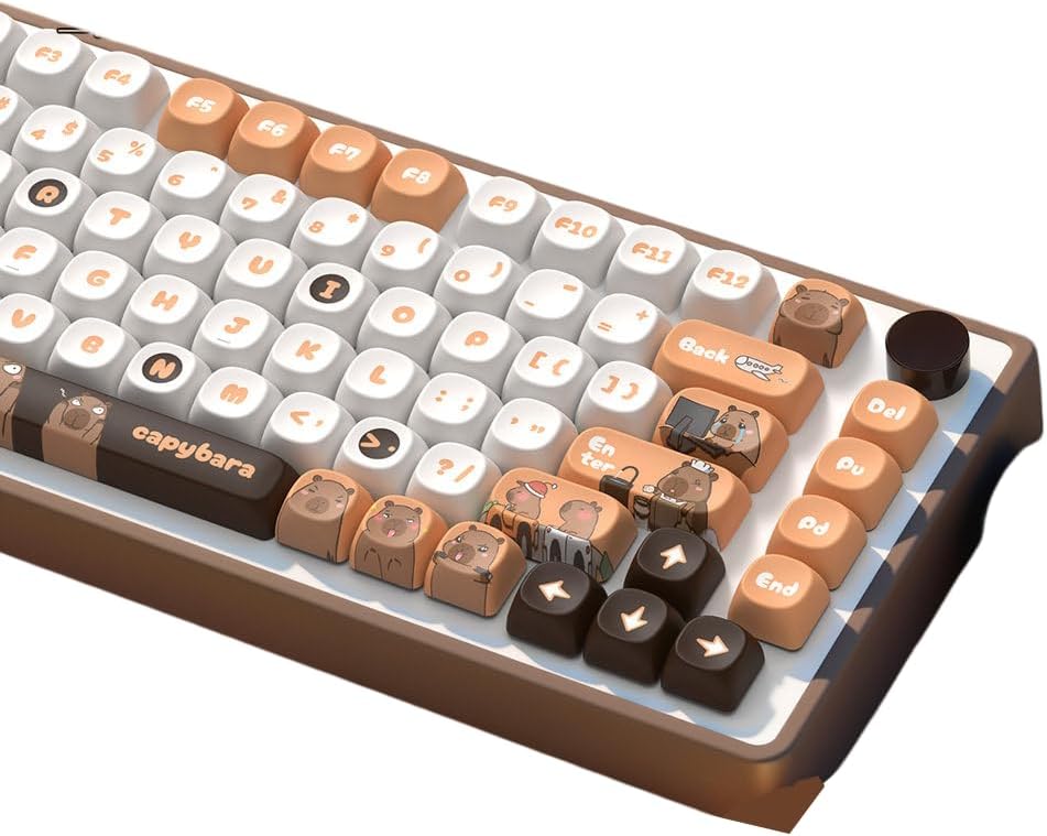 Cute Keycaps for Mechanical Keyboard PBT Dye-Sublimation Capybara Gifts