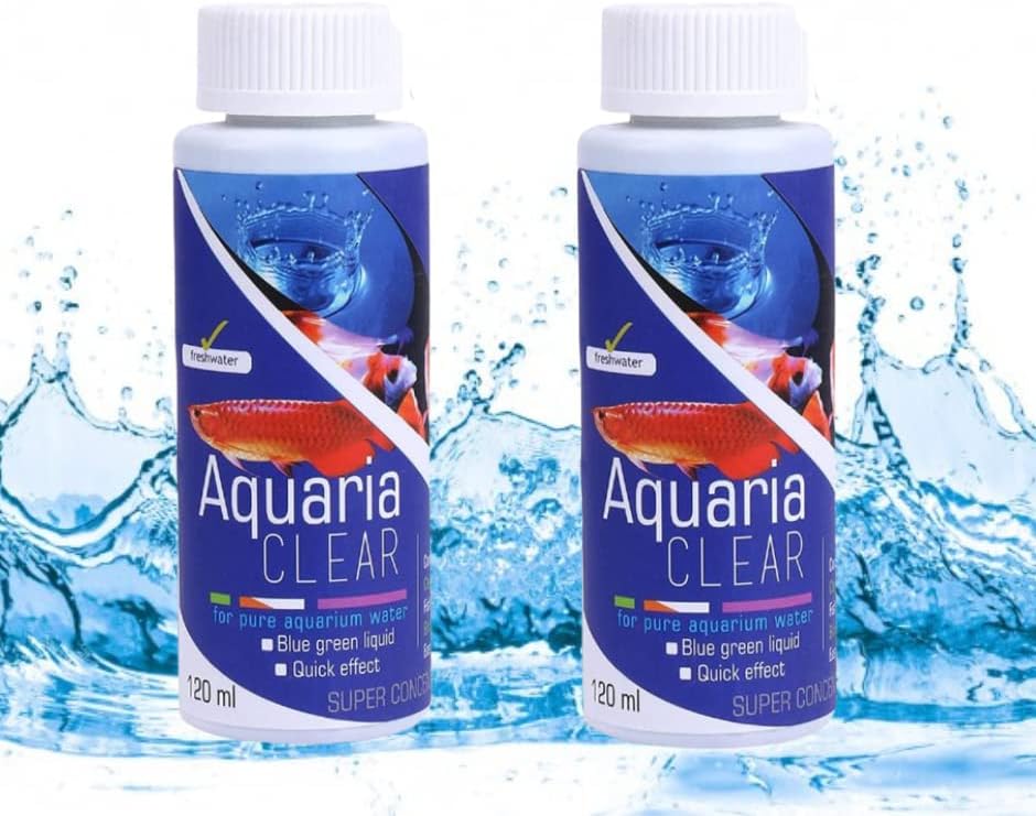 Aquatic Remedies Aquaria Clear for Aquarium Fish Tank Cloudy Water Remover | for Crystal Clear Water (Pack of 2 * 120 ML| 240 ML)