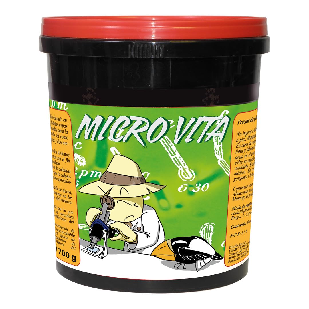 Microvita 700 g – Concentrado de Microorganismos Beneficiosos para el Suelo, Estimula Raíces, Mejora la Absorción de Nutrientes y la Salud del Sustrato