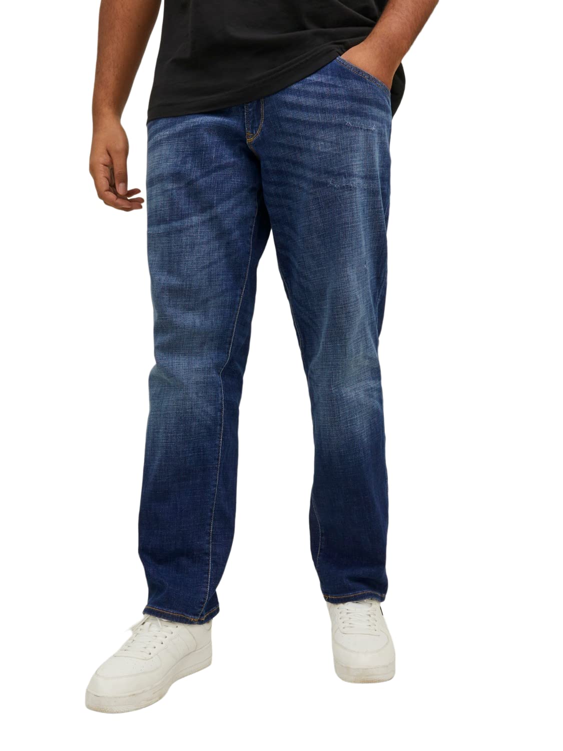 JACK & JONES Herren Jeans Slim Fit Plus Size | JJIGLENN JJFOX SBD 948 NOOS PLS