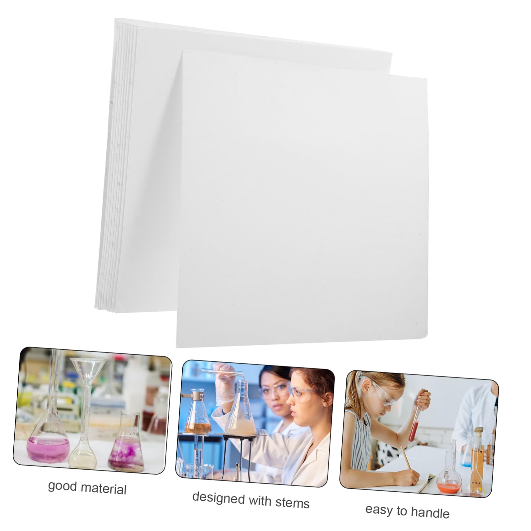 Papel Absorbente de Aceite Grande 30x30 Cm 10 Piezas de Papel | Blanco, Uso Industrial y Laboratorio, Filtración Cualitativa, Separación Rápida de Impurezas y Aceites