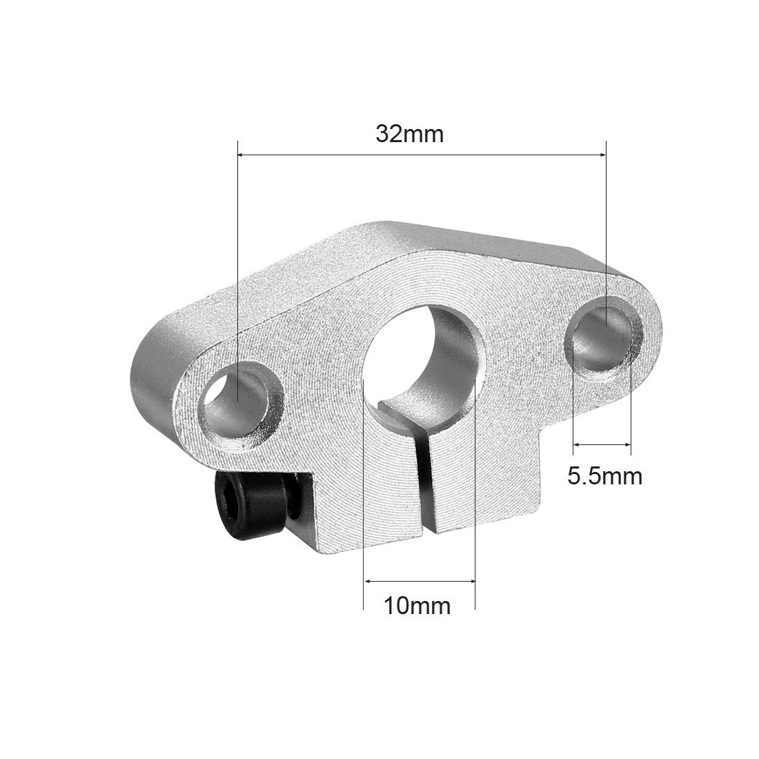 sourcing map 4Pcs SHF10 Linéaire movement Rail Tige serrage fixation Guide support pour 10mm Dia arbre